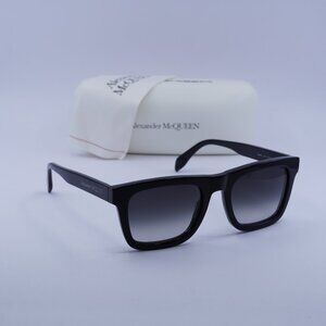 Alexander McQueen AM0301S 001 Square Sunglasses - Black/Grey